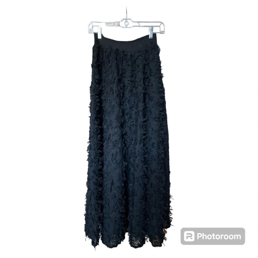 NWT Anthropologie ERI + ALI “Rive Dorite” Maxi skirt black size XS - Picture 4 of 8